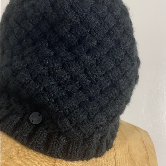 Billabong Blk Weaved Pattern Beanie Adult Small - Picture 7 of 8